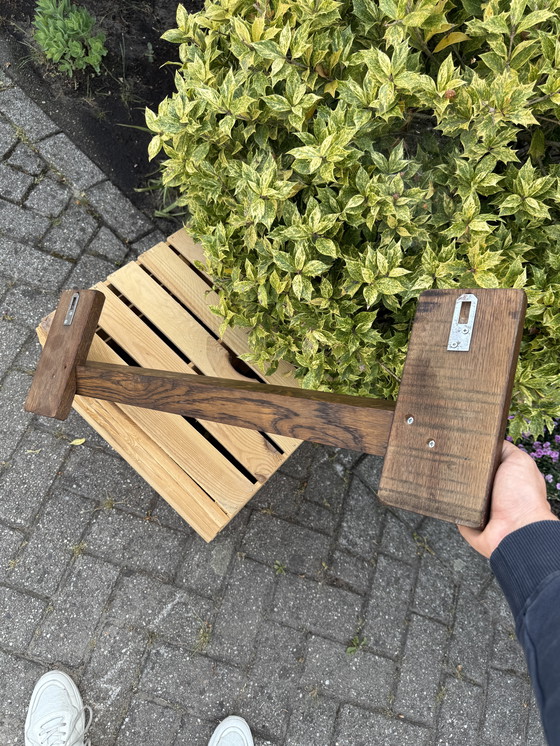 Image 1 of Vintage Holz Kleiderständer Brutalist Style