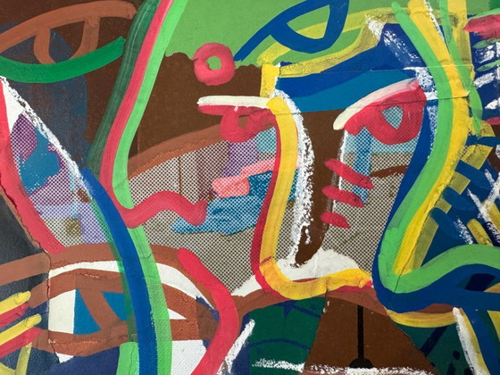 Image 1 of Thomas van der Linden - Mixed media collage on canvas