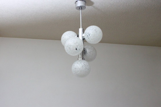 Image 1 of Vintage atomic globes chandelier, 1960s