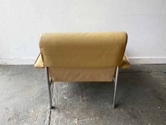Image 1 of Mid-Century modern ‘Pieff’ leather ‘Gamma’ lounge chair by Tim Bates 