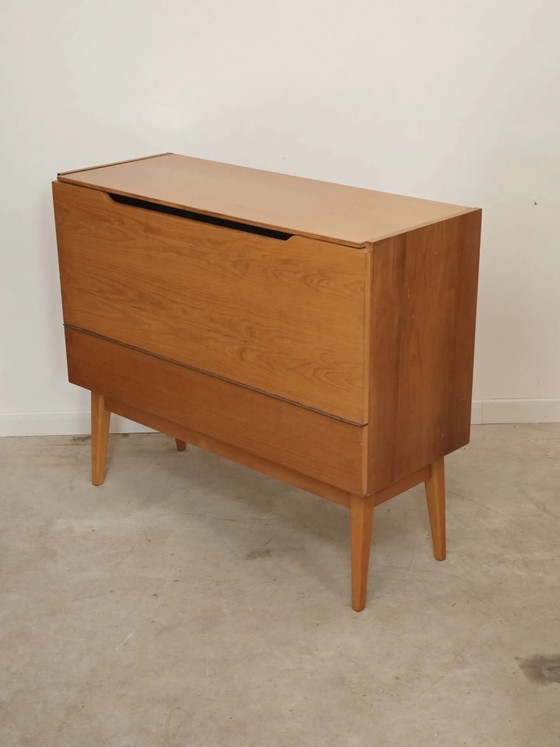 Opbergkist met deksel / minibar van Landsman / Nepozitek 1960 – Opbergkast, Wood, Mid Century Modern (photo 14 of 24)