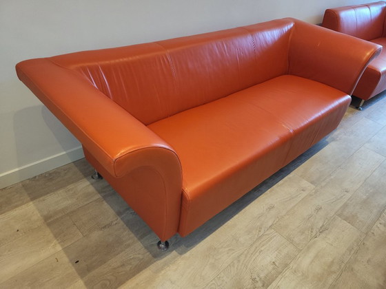 Image 1 of Montel 2-3 person leather sofa