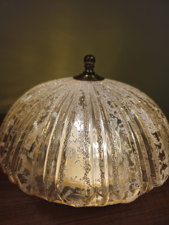 Image 1 of Vintage Glazen Plafonnière Plafondlamp Wandlamp Lamp