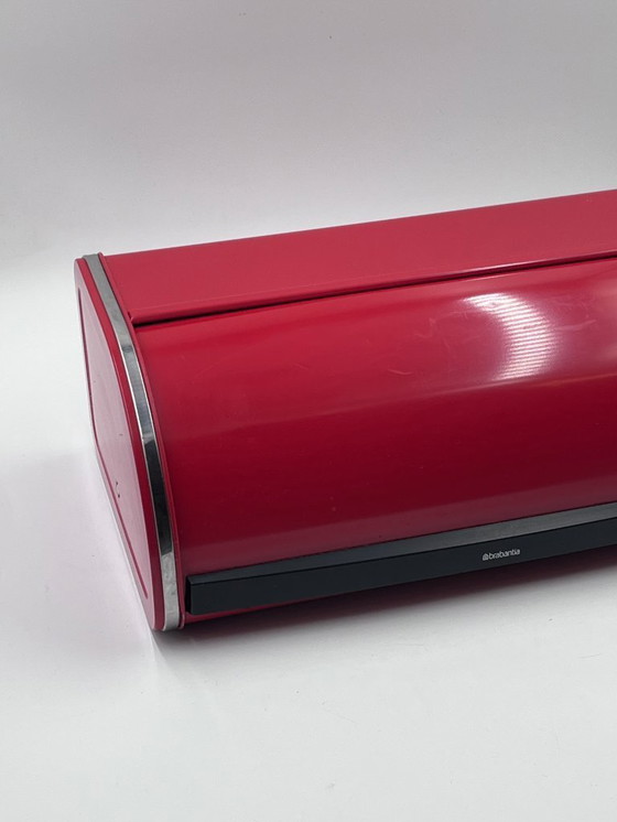 Image 1 of Red Brabantia bread box, 1980s vintage design