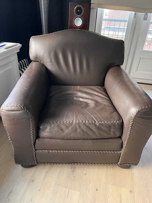 Leren stoel van Lenore Mulligan