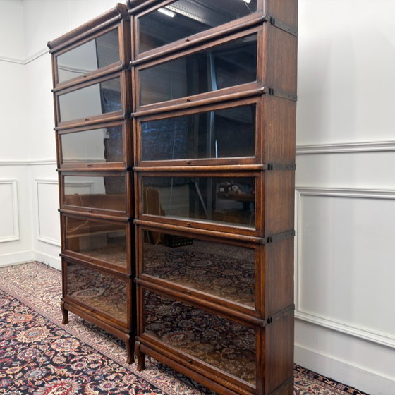 Set di Librerie Antiche Inglesi Originali Globe Wernicke – Vetro, Metallo (photo 11 of 16)