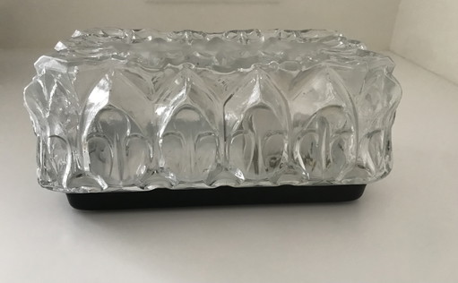 Vintage Ice Glass Ceiling Lamp Glass Ceiling Lamp Wall Lamp '60