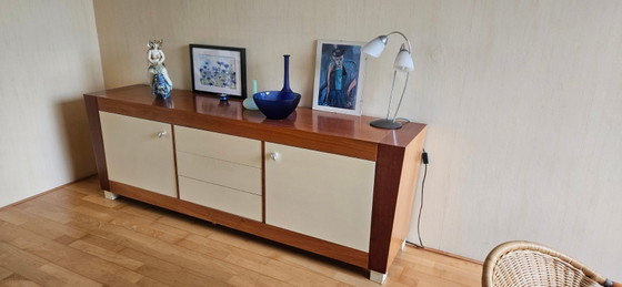 Buffet en bois de cerisier avec façades laquées ivoire – Buffet bas, Wood (photo 5 of 5)