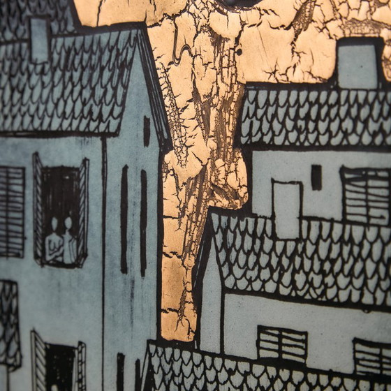 Image 1 of MK11298 Lovers' Lane Emaille-Kunstwerk von Vitus Lőrincz