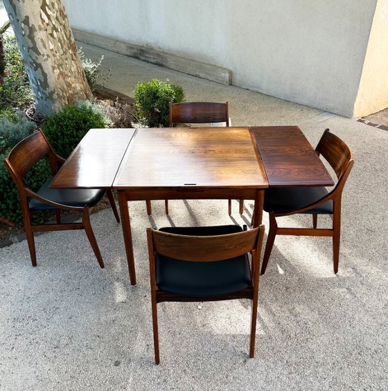 Image 1 of Carlo Jensen Extendable and Convertible Dining Table in Rio Rosewood