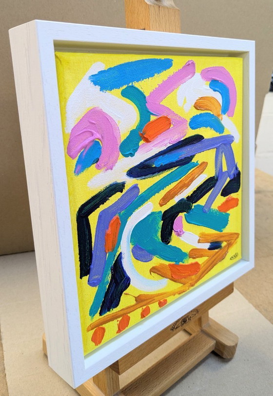 Image 1 of ST IVES PORTHMEOR BEACH 2 ORIGINAL PAINTING SEASCAPE CANVAS FRAMED NIGEL WATERS