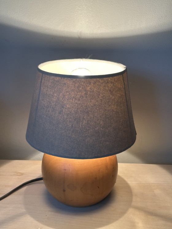 Image 1 of Vintage Deense houten lamp