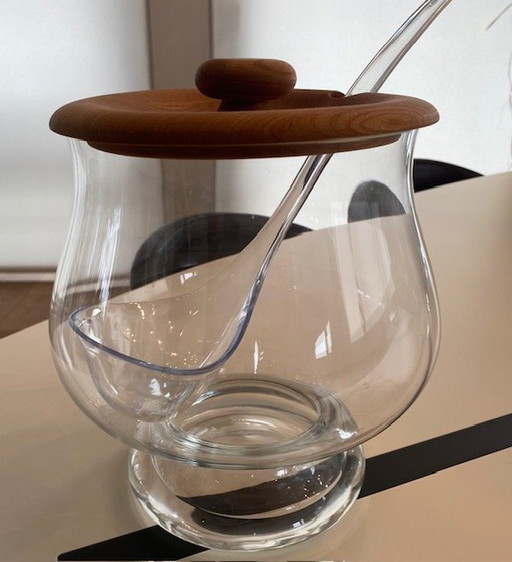 Glazen Bowl Schaal Met Deksel En Lepel