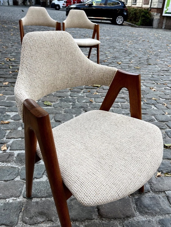 Image 1 of 6 Stühle, Modell „Compass“, von Kai Kristiansen, Dänemark, 1960er Jahre