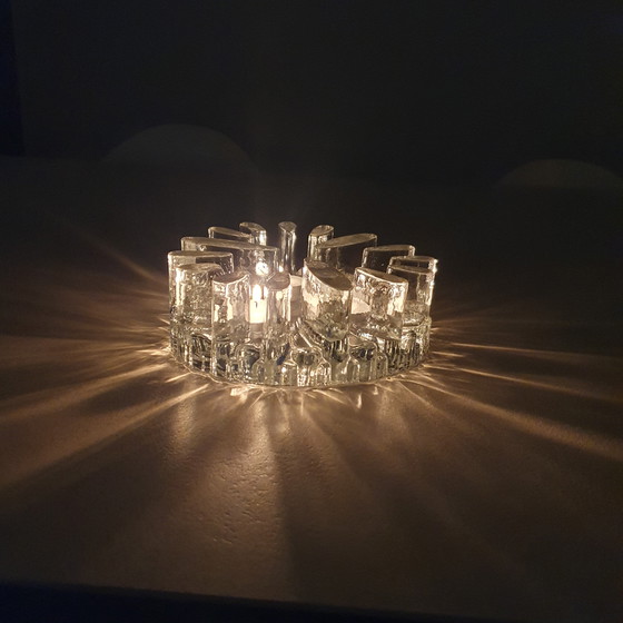 Image 1 of Design scandinavo Ice Pukeberg 1960 Portacandele