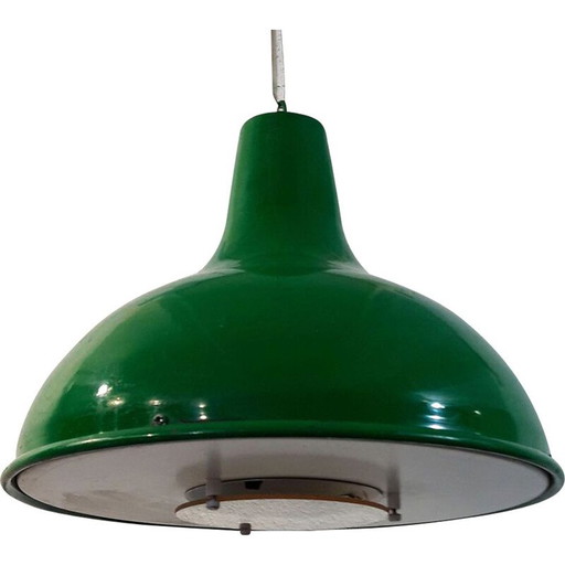1980 vintage groene industriële hanglamp