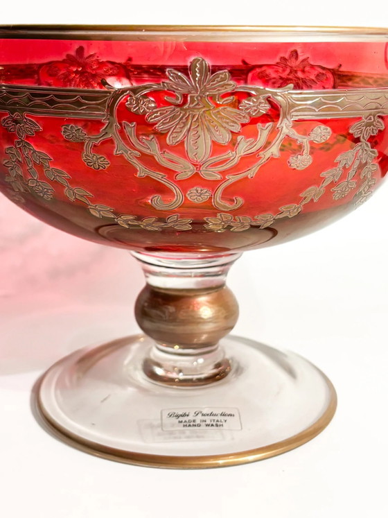 Coupe centrale en verre soufflé ornée de dorures, par Bigibi Productions, XXe siècle – Objets déco, Crystal (photo 6 of 10)