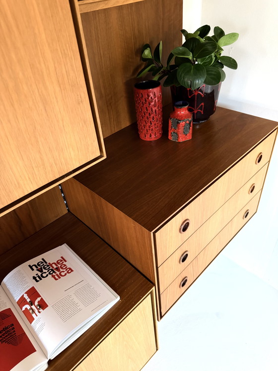 Image 1 of Vintage XL modular walnut wall system '80