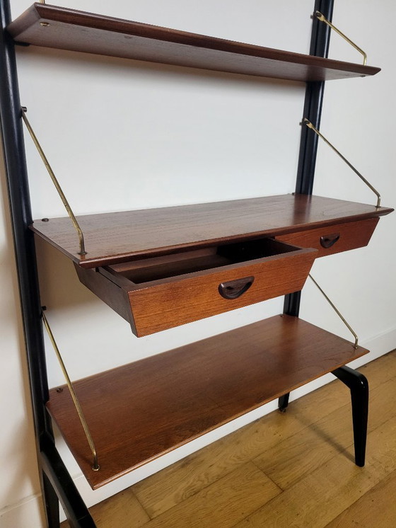 Image 1 of Vintage modulair wandmeubel van Louis van Teeffelen voor Wébe