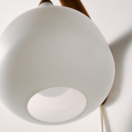 Image 1 of Lámpara de pared MK10987 de teca y vidrio de Uno & Östen Kristiansson para Luxus