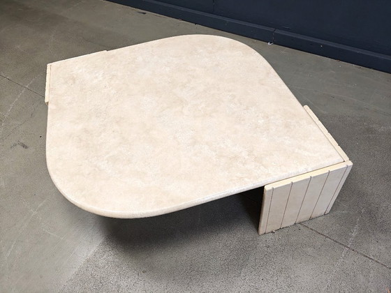 Image 1 of Vintage travertine coffee table by Roche Bobois, 1970s