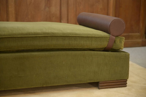 Sofa/Daybed in the style of Eugène Printz 1940s – Chaise longue, Velvet, Art Deco (photo 11 of 13)