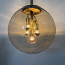 Doria Leuchten globe glass hanging lamp , 1970s