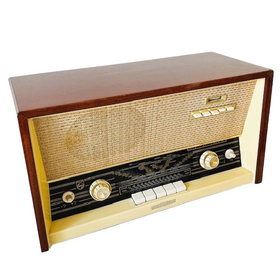 Image 1 of Radio a valvole vintage Philips B5X22A in teak e bachelite, anni '60