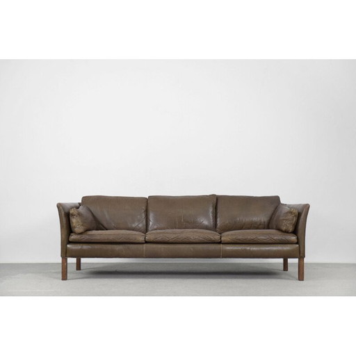 Mid Century Ledersofa Cromwell von Arne Norell, 1960er Jahre