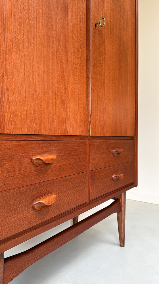 Image 1 of Vintage teak wooden high board