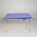 Formica Tisch, Schreibtisch mit 2 Schubladen, 50er Jahre