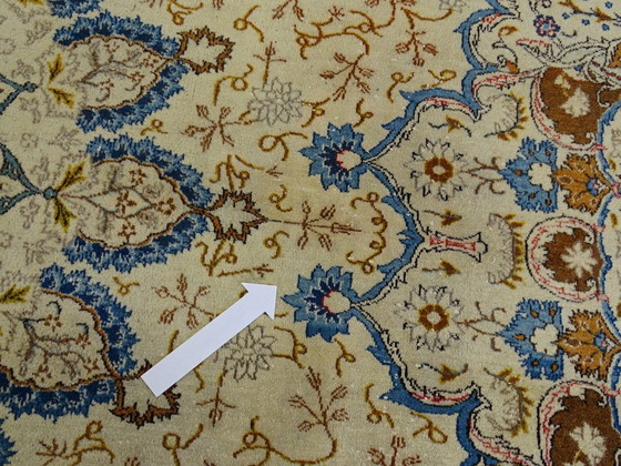 Image 1 of Exklusiver, halb antiker XXL-Keshan-Teppich – 428 x 318 cm – handgeknüpfter Perserteppich
