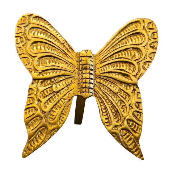 Image 1 of Sculture di farfalle in ottone dorato - Set di 3 | Decorazione per la casa vintage di Saraya Abden