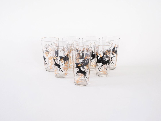 Image 1 of Set van vier glazen, Deens design, jaren 70, vervaardigd in Denemarken.