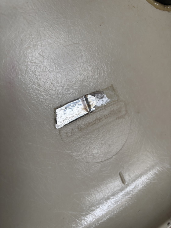 2x Chaises d'appoint Vintage Eames Miller DSR en fibre de verre – Parchment – Herman Miller (photo 7 of 9)