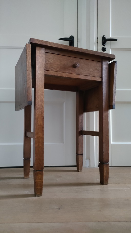 Art Deco hanging table oak table side table desk Amsterdam School