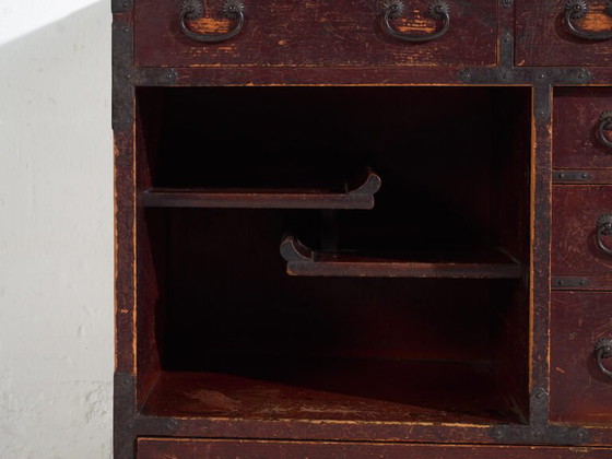 Antique Japanese cedarwood choba-dansu, Meiji/Taishō period (c. ) #45 – Chest of drawers, Cast Iron (photo 27 of 40)