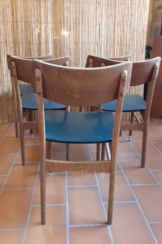 Image 1 of 5x Scandinavian design vintage chairs from the 60s