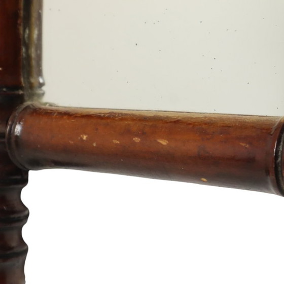 Image 1 of Specchio antico in legno effetto bambù stile Chinoiserie 63x52cm
