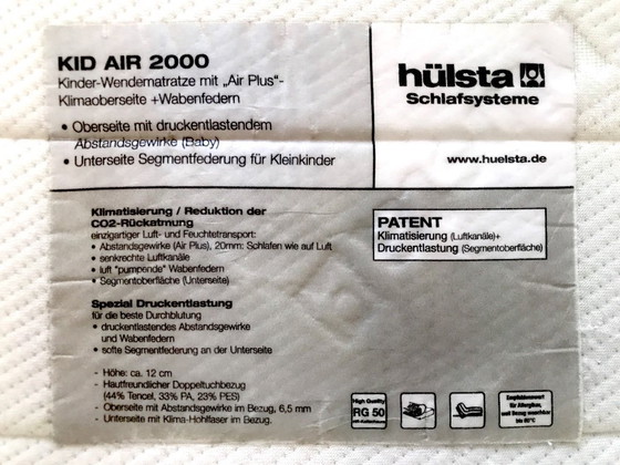 Image 1 of Cot convertible into junior bed, box spring, mattress, sheets, Hülsta Casalino model.