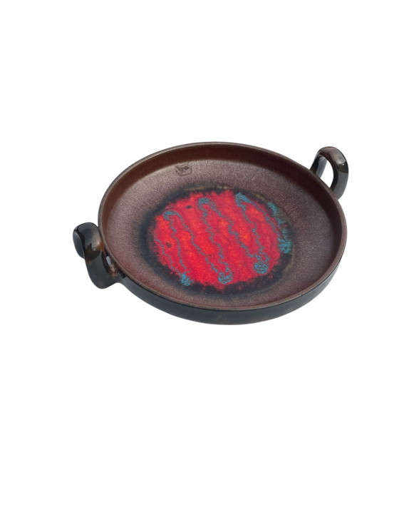 Image 1 of Fat Lava keramische fruitschaal dia= 25cm Duitsland vintage jaren 60 midden eeuw