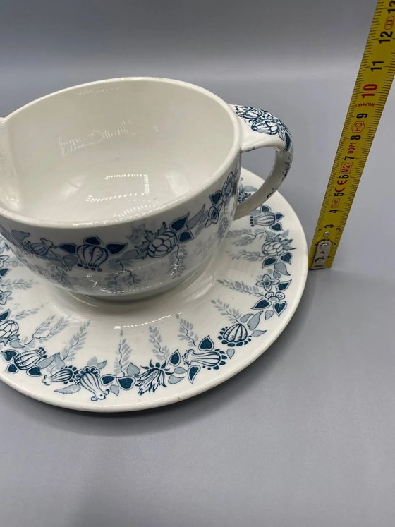 Antique sauce boat and its stand – Seoul Decor – Hippolyte Boulenger Creil Montereau – Late 19th century (photo 7 of 7)