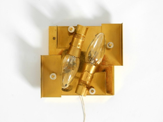 Image 1 of Originale Kinkeldey-Wandlampe aus Kristallglas und Messing aus den 1960er Jahren in neuwertigem Zustand