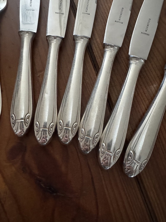 Image 1 of Cubiertos bañados en plata, 32 piezas, Solingen y Wellner Silber