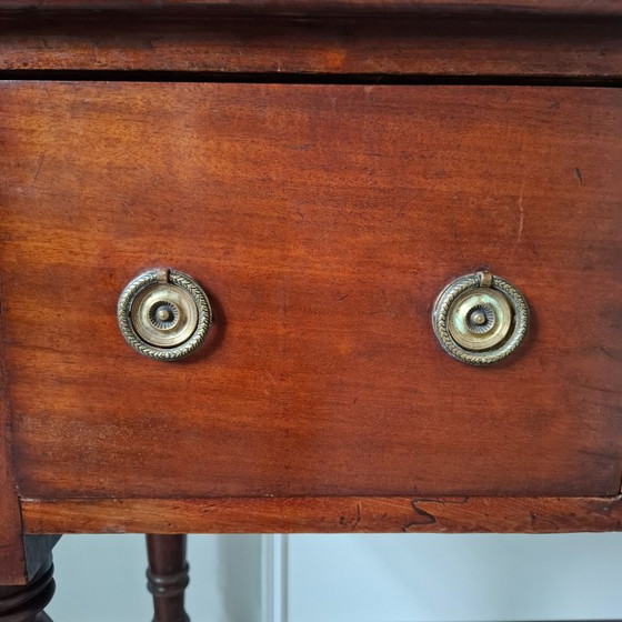 Antieke Mahoniehouten Schrijftafel of Bureau – Wood, Brass (photo 5 of 9)