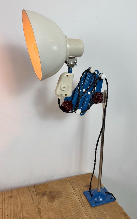 Image 1 of Industrial East German Scissor Lamp from VEB Zweckleuchtenbau Dresden, 1950s