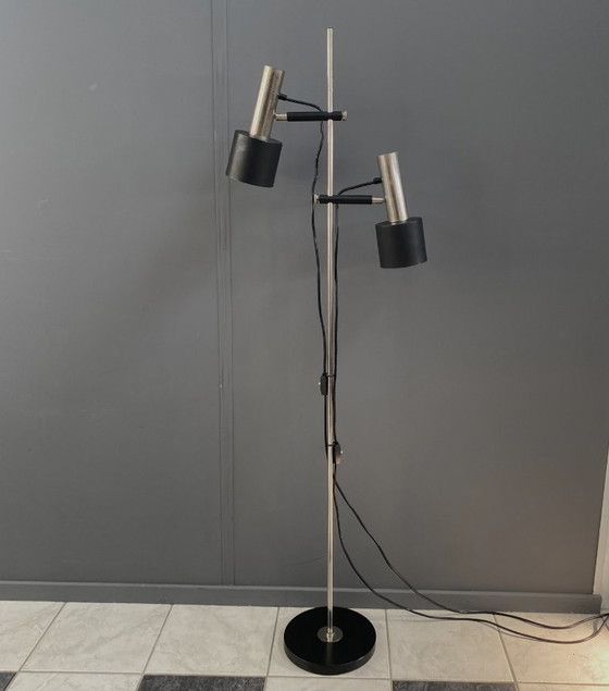 Double Shaded Metal Floorlamp by J. Hoogervorst for Anvia Netherlands – Floor lights, Chrome (photo 9 of 15)