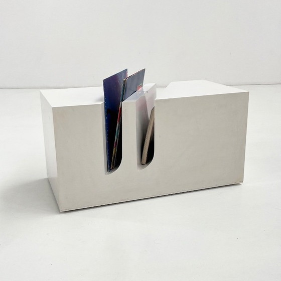 White Side Table & Rack by Marco Zanuso for Bilumen, 1970s – Plastic (photo 4 of 11)