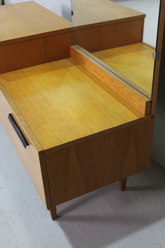 Image 1 of Vintage dressing table, cabinet with mirror - 1950s/60s
