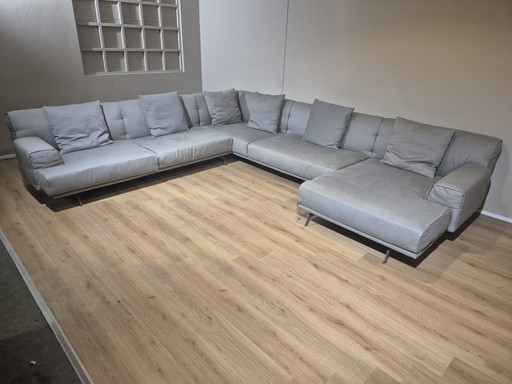 Movani Atos Canapé en U - Gris - Tissu - Design